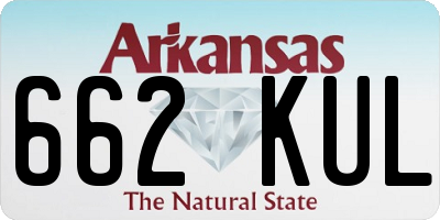 AR license plate 662KUL