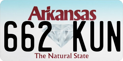 AR license plate 662KUN