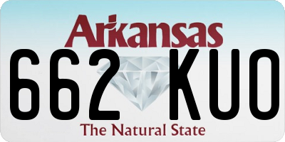AR license plate 662KUO