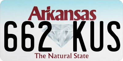 AR license plate 662KUS