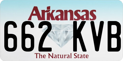 AR license plate 662KVB