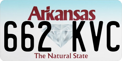 AR license plate 662KVC