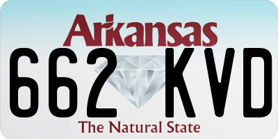 AR license plate 662KVD