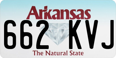 AR license plate 662KVJ