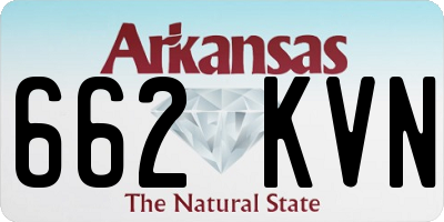 AR license plate 662KVN
