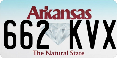 AR license plate 662KVX