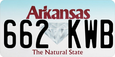 AR license plate 662KWB
