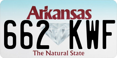 AR license plate 662KWF
