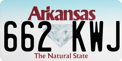 AR license plate 662KWJ