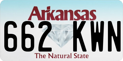 AR license plate 662KWN
