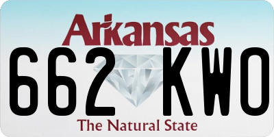 AR license plate 662KWO