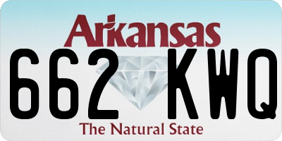 AR license plate 662KWQ