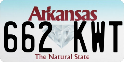 AR license plate 662KWT