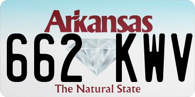 AR license plate 662KWV