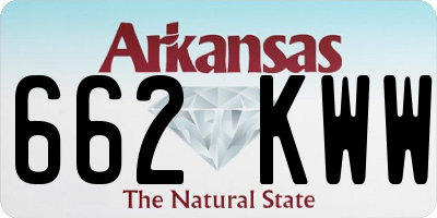 AR license plate 662KWW