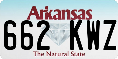 AR license plate 662KWZ