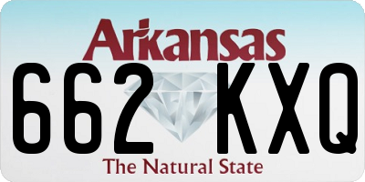 AR license plate 662KXQ