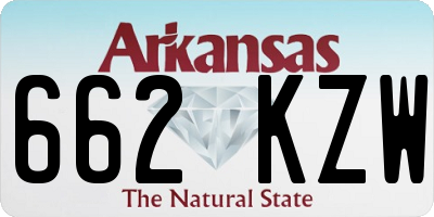 AR license plate 662KZW