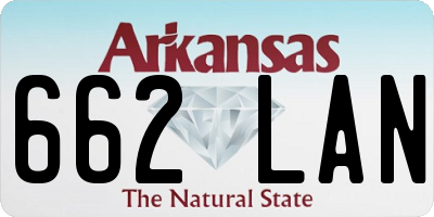AR license plate 662LAN
