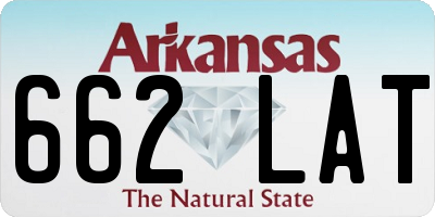 AR license plate 662LAT