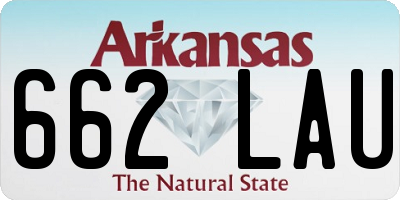 AR license plate 662LAU