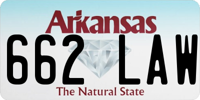 AR license plate 662LAW