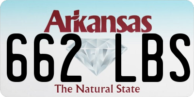 AR license plate 662LBS