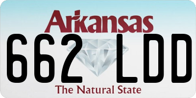AR license plate 662LDD