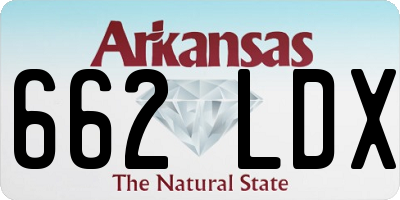 AR license plate 662LDX