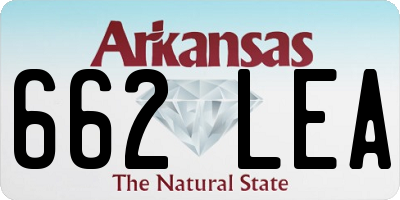 AR license plate 662LEA