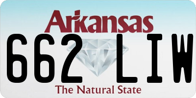 AR license plate 662LIW