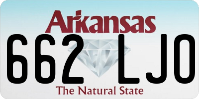 AR license plate 662LJO