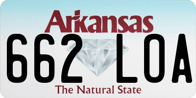 AR license plate 662LOA