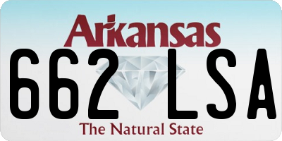 AR license plate 662LSA