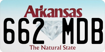 AR license plate 662MDB