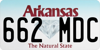 AR license plate 662MDC