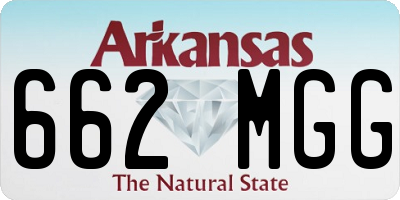 AR license plate 662MGG