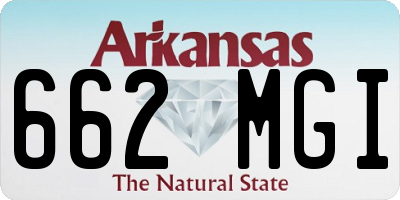 AR license plate 662MGI