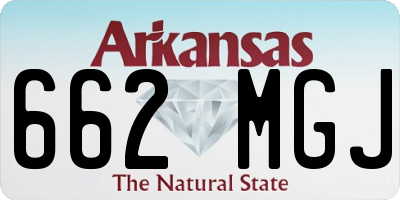 AR license plate 662MGJ