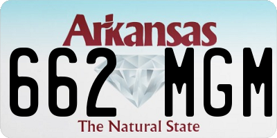 AR license plate 662MGM