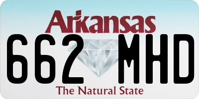 AR license plate 662MHD