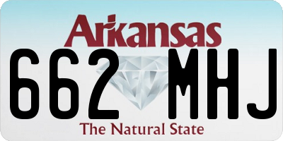 AR license plate 662MHJ