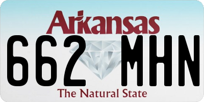 AR license plate 662MHN