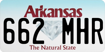 AR license plate 662MHR