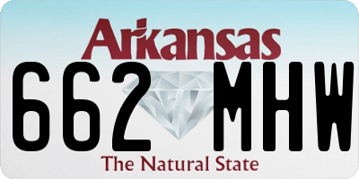 AR license plate 662MHW