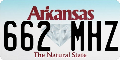 AR license plate 662MHZ