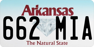 AR license plate 662MIA