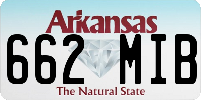 AR license plate 662MIB