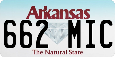 AR license plate 662MIC