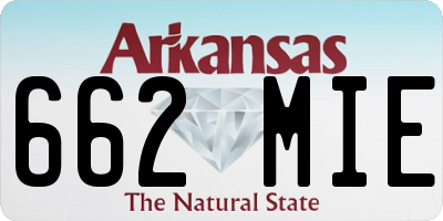 AR license plate 662MIE